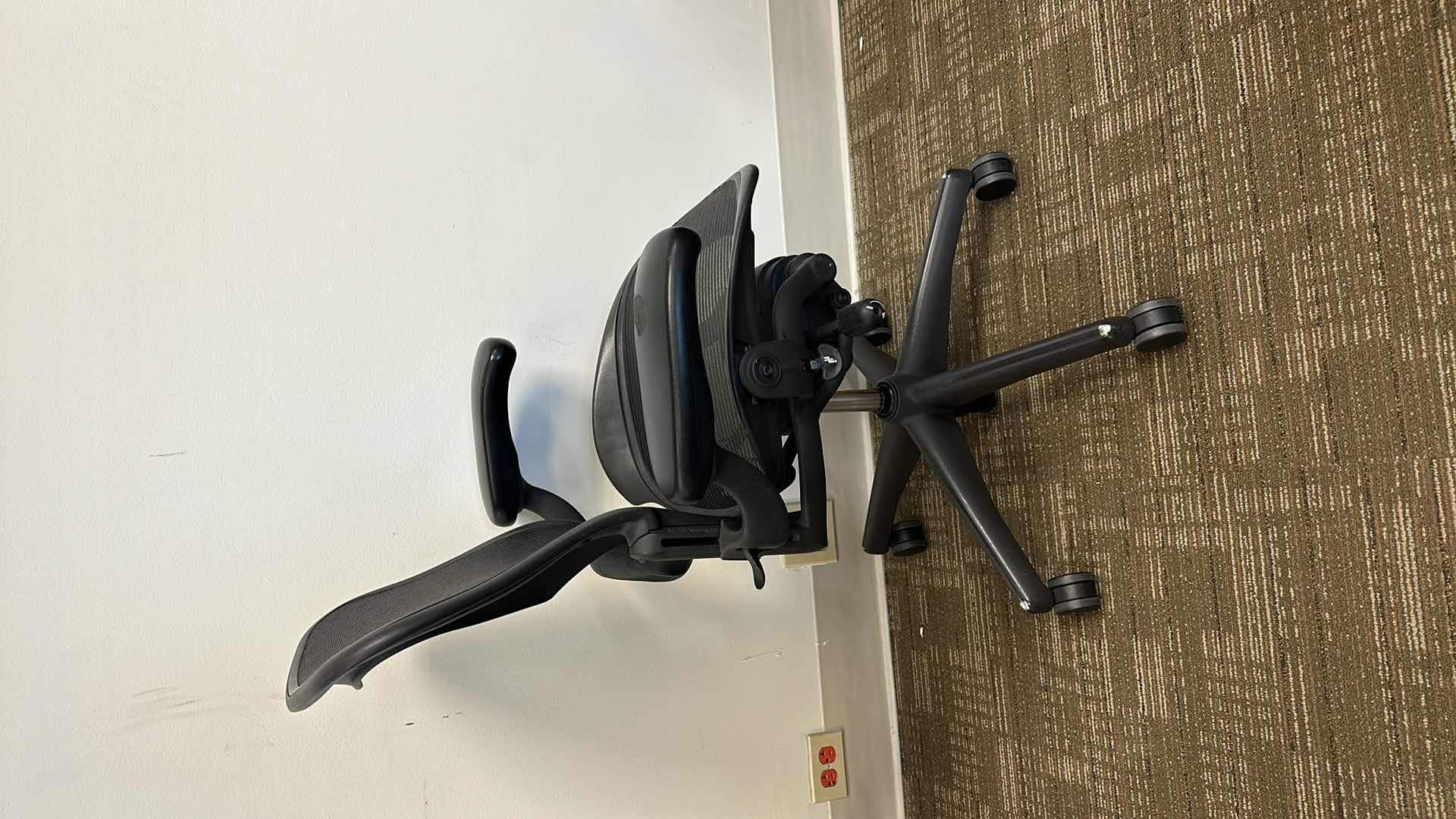 Photo 1 of BLACK SWIVEL AND ADJUSTABLE OFFICE CHAIR