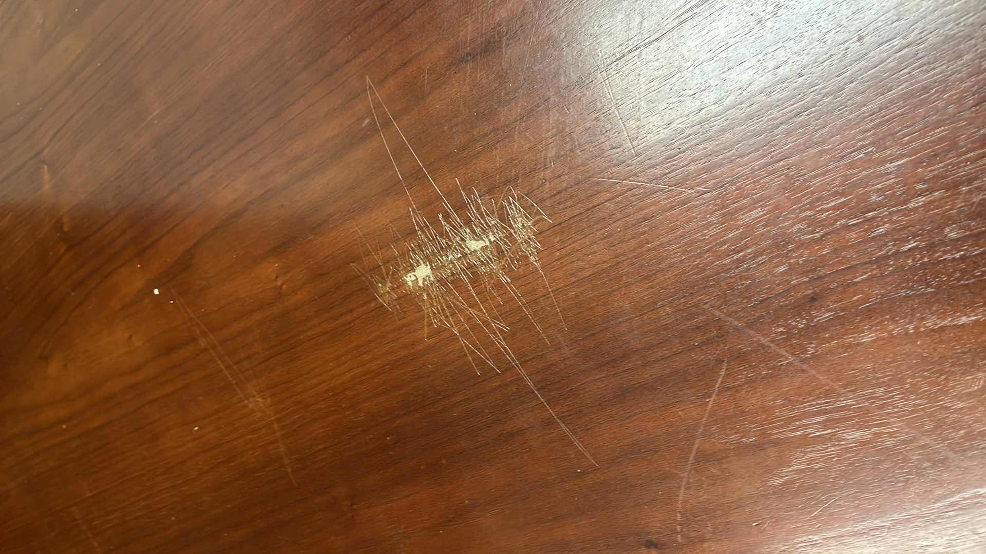 Photo 1 of STEELCASE CHERRY FINISH SOLID WOOD L SHAPE 6 DRAWER OFFICE DESK 90” X 93” H64.5”