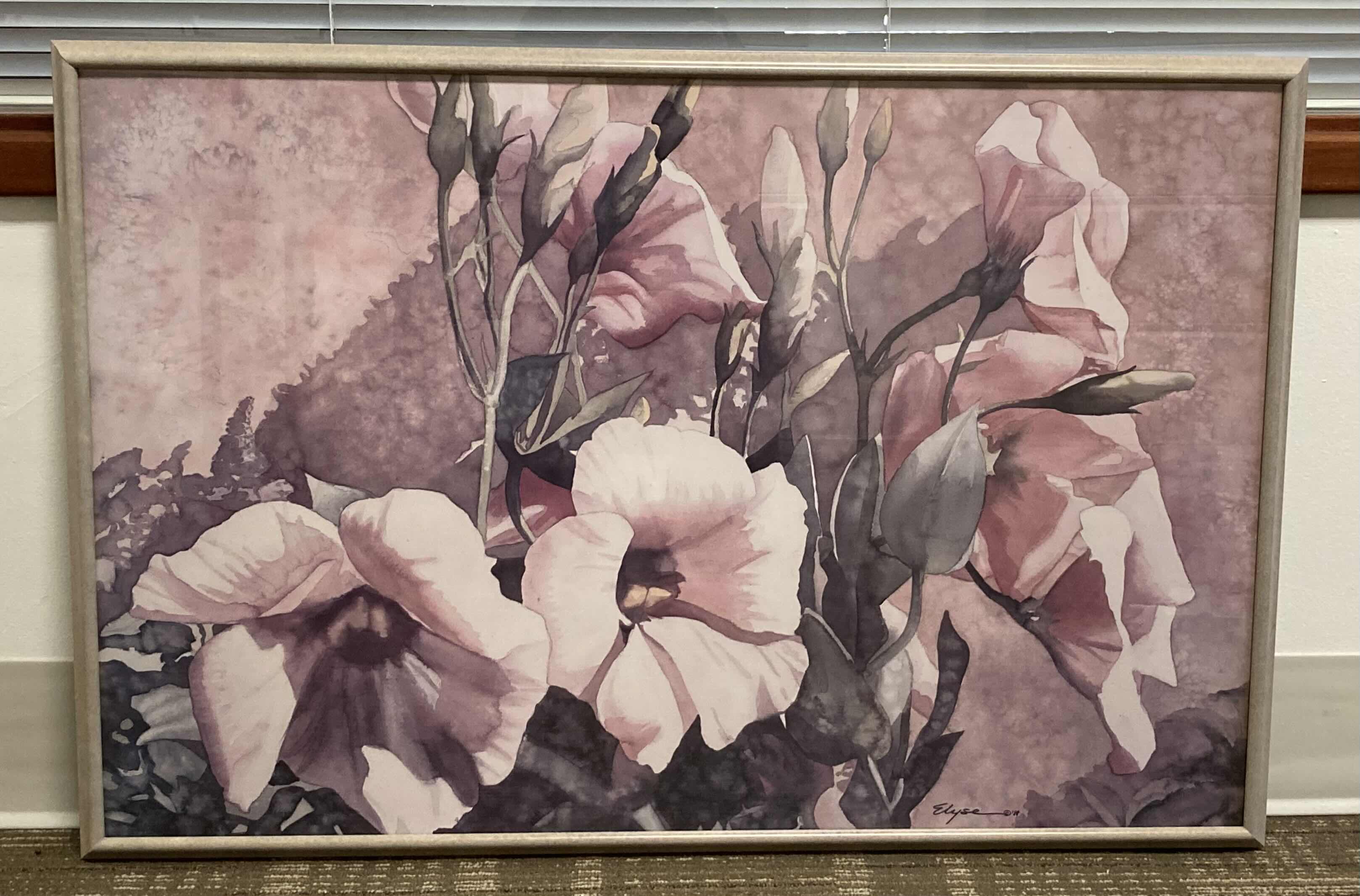 Photo 1 of FLORAL FRAMED ARTWORK 40” X 26.5”