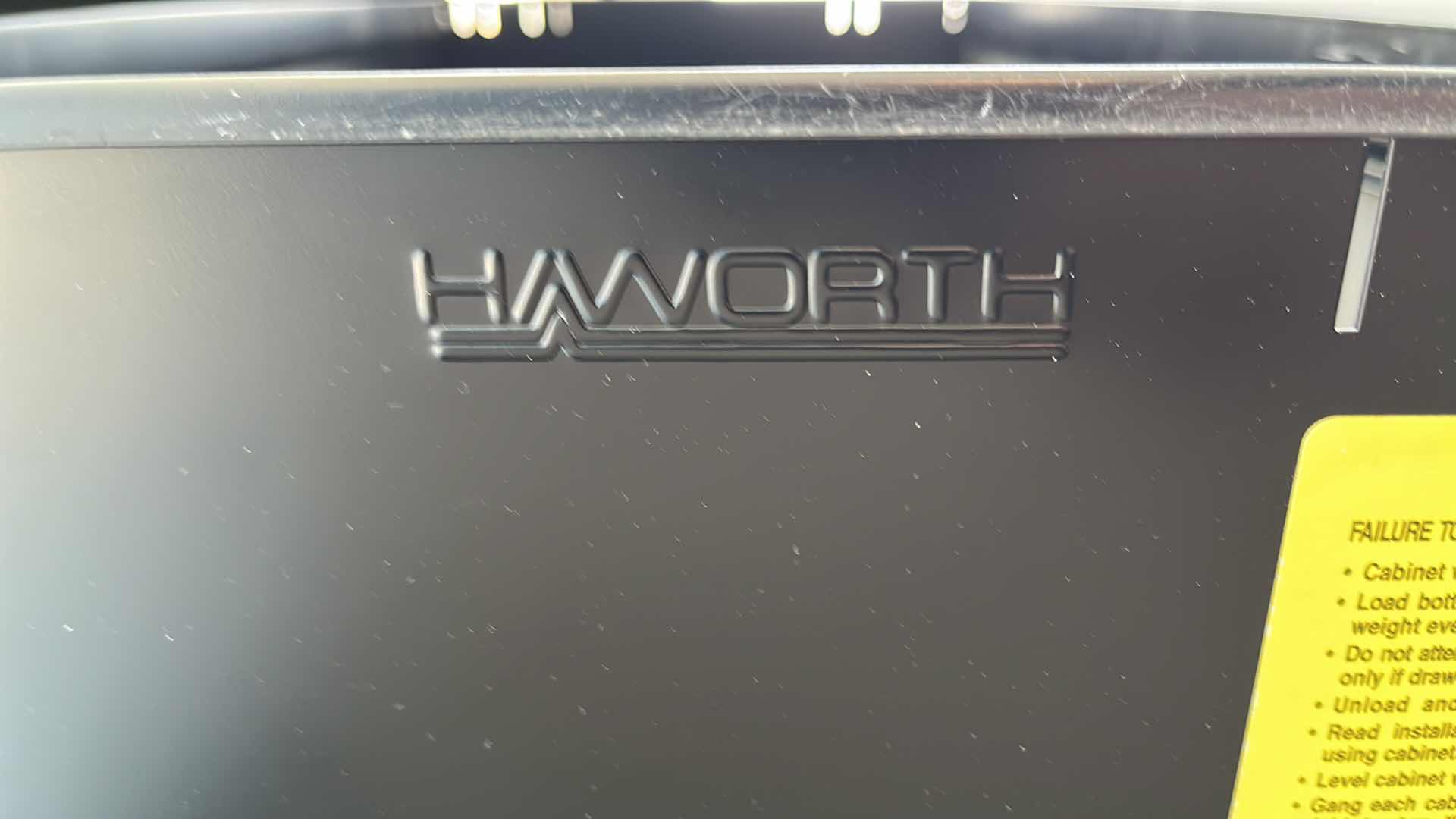 Photo 1 of HAWORTH 2 DRAWER METAL LATERAL FILE CABINET 36” X 18” H27”