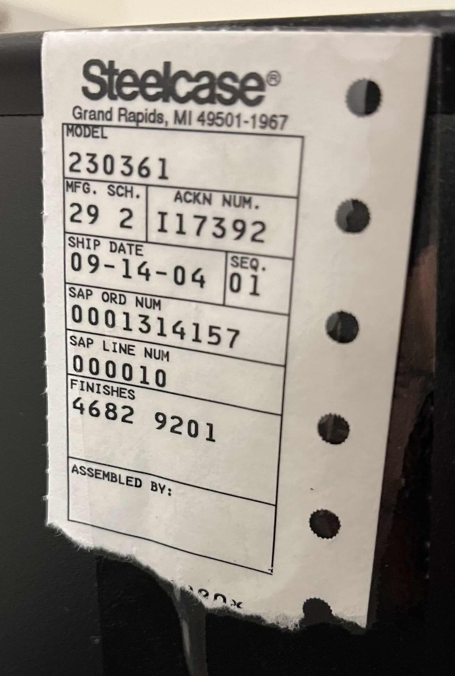 Photo 1 of STEELCASE METAL 3 DRAWER LATERAL FILE CABINET 30” X 18” H39”