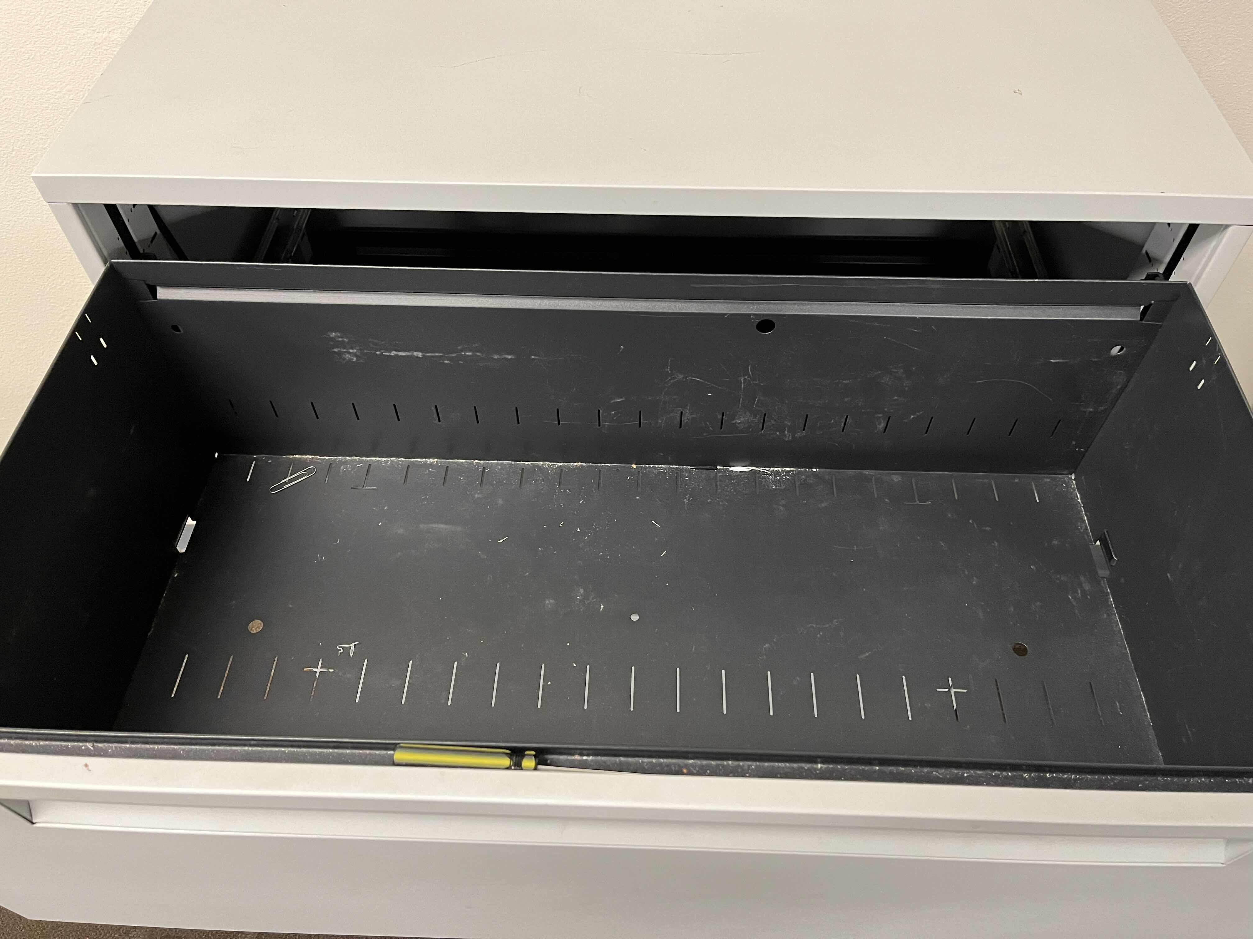 Photo 1 of STEELCASE METAL 4 DRAWER LATERAL FILE CABINET 36” X 18” H52”