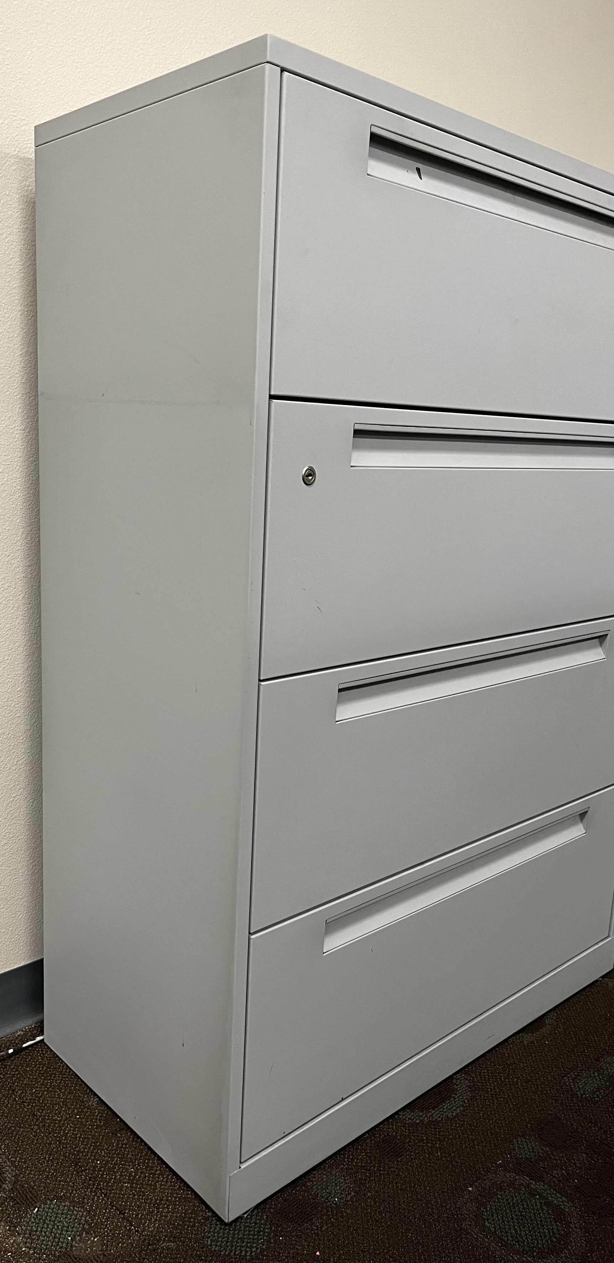 Photo 1 of STEELCASE METAL 4 DRAWER LATERAL FILE CABINET 36” X 18” H52”