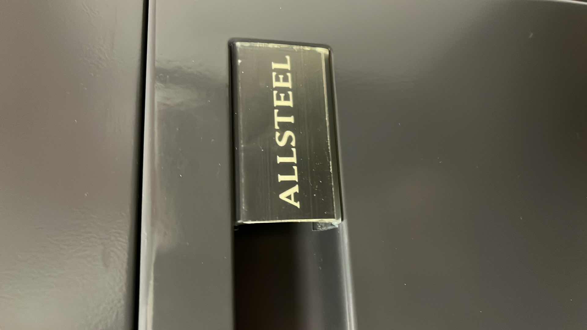 Photo 1 of ALL STEEL 2 DRAWER METAL LATERAL FILE CABINET W WORKSTATION TOP 36” X 23.5” H29”