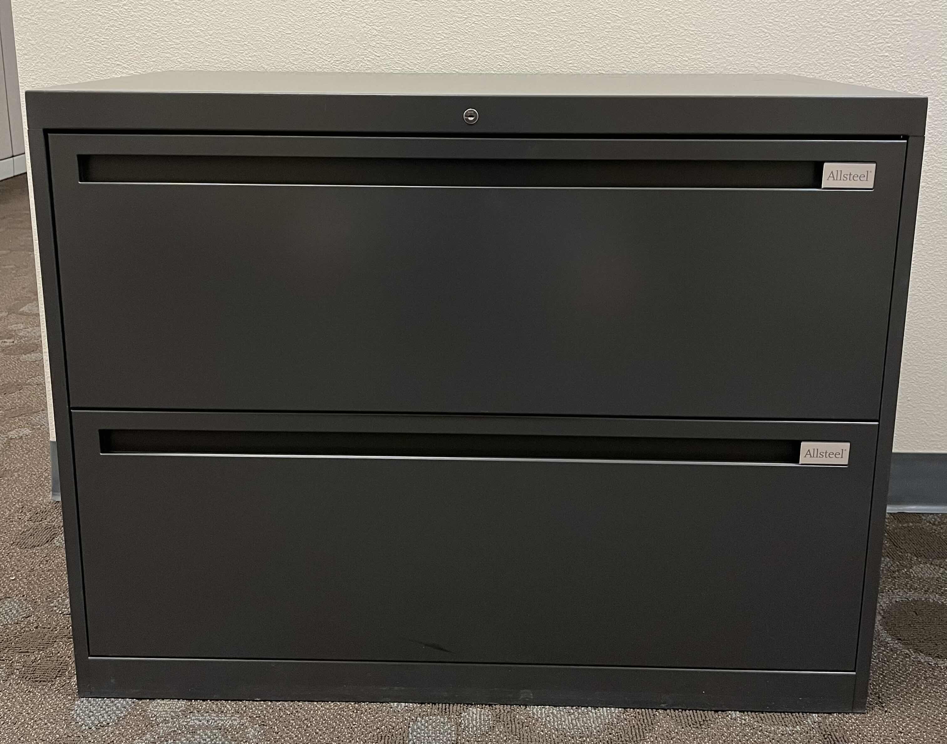 Photo 1 of ALL STEEL 2 DRAWER METAL LATERAL FILE CABINET 36” X 18” H28”