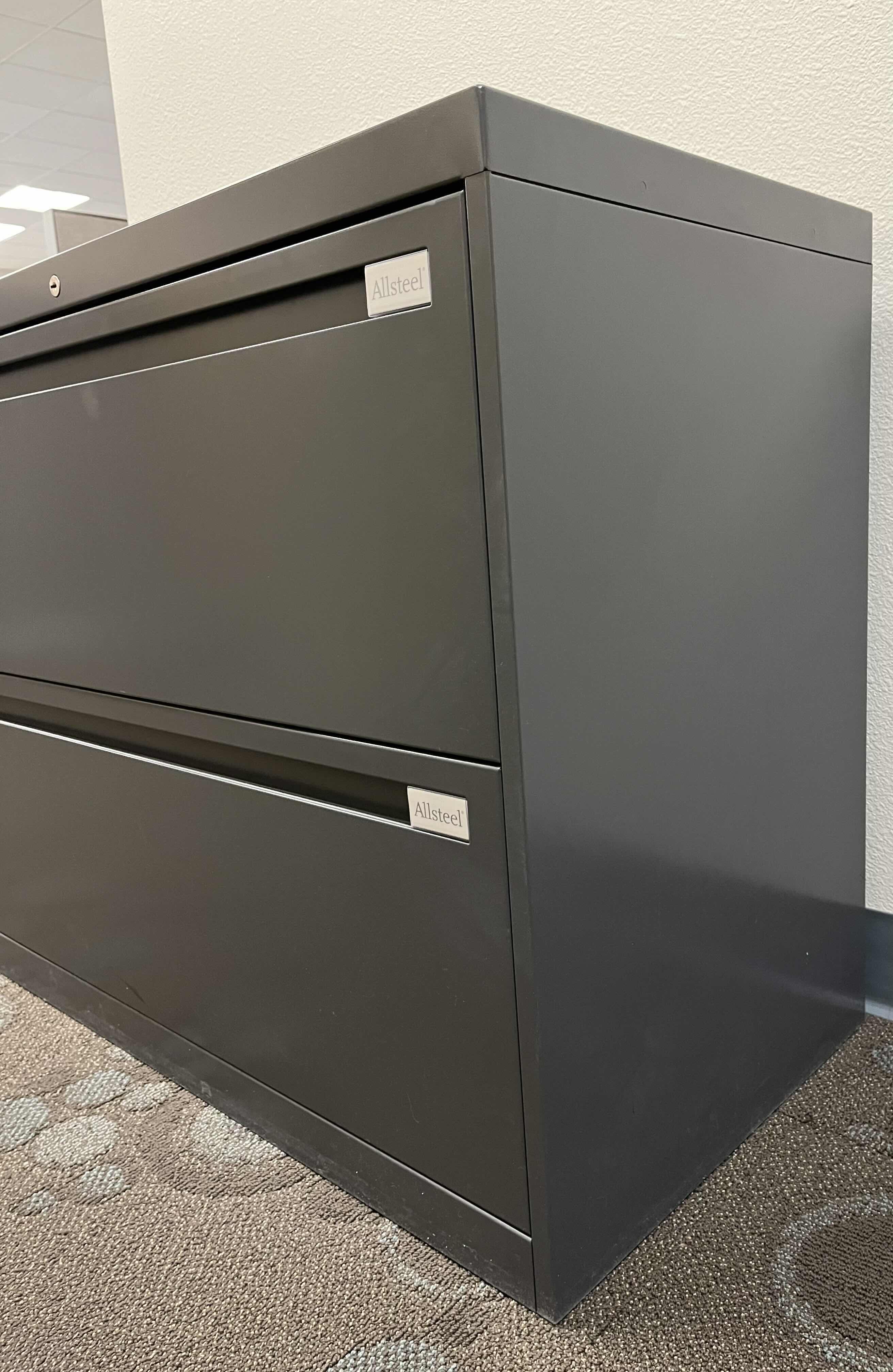 Photo 1 of ALL STEEL 2 DRAWER METAL LATERAL FILE CABINET 36” X 18” H28”