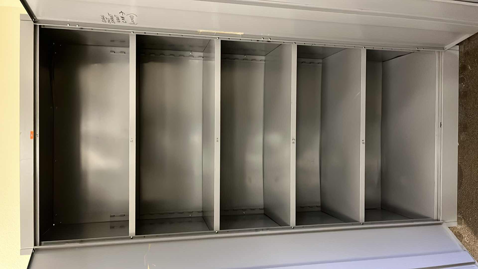 Photo 1 of GRAY METAL 2 DOOR 5 SHELF CABINET 36” X 19” H78”