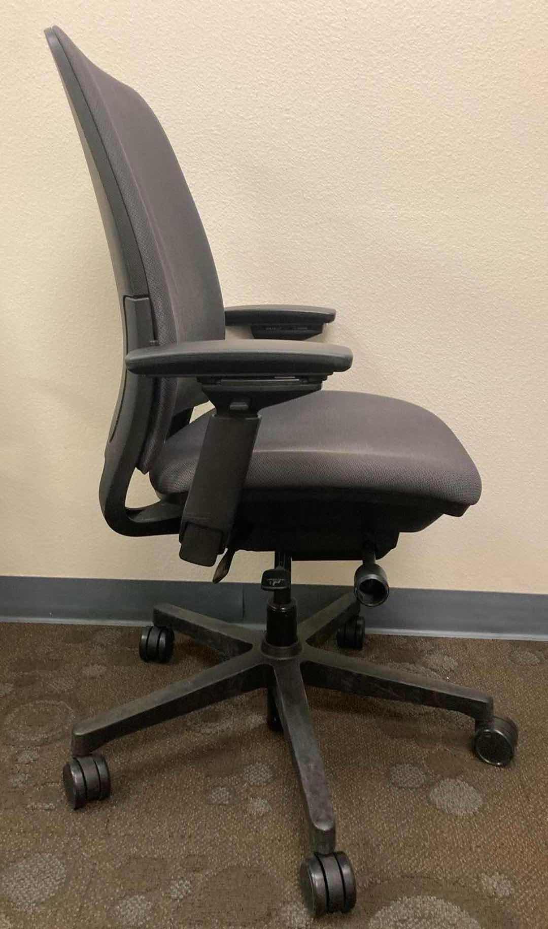 View 4 of STEELCASE AMIA GREY SWIVEL OFFICE CHAIR 21.25” X 27.5” H36.5-42”