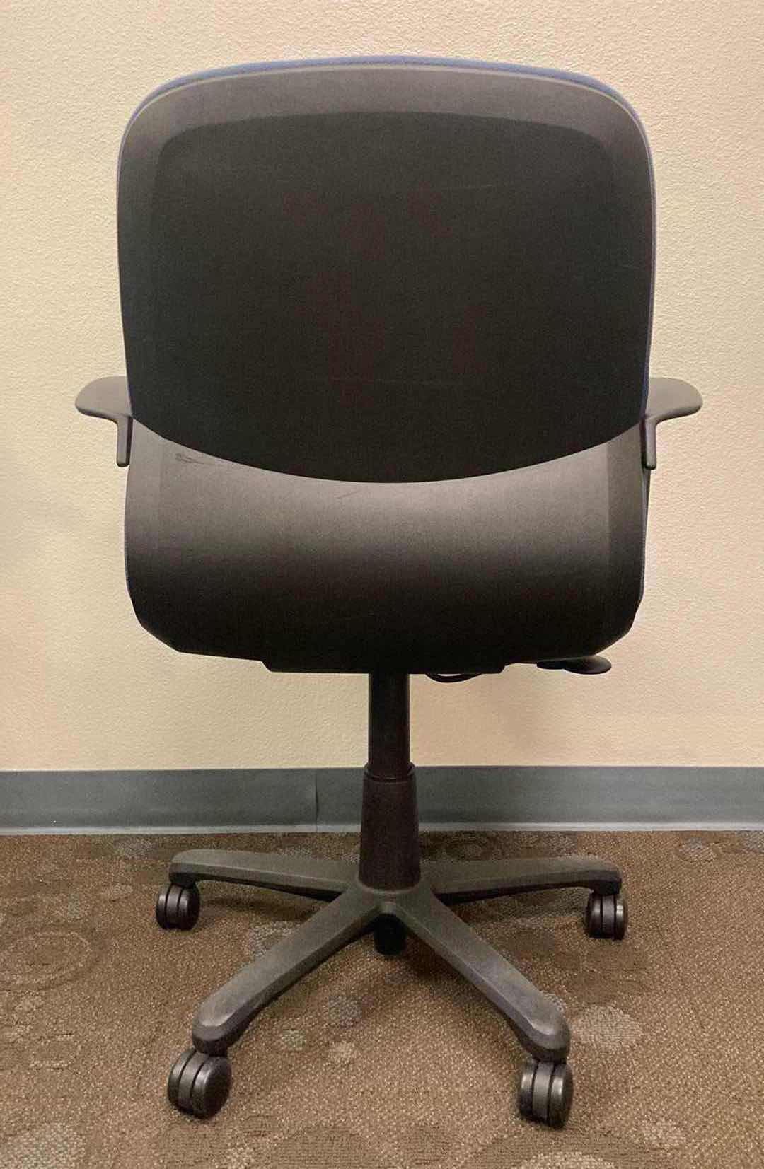 Photo 1 of STEELCASE RALLY BLUE LOW-BACK SWIVEL OFFICE CHAIR 26.5” X 20” H33-38”