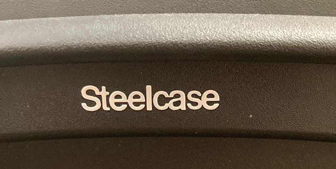 Photo 1 of STEELCASE LEAP V2 BLACK SWIVEL OFFICE CHAIR 27” X 24.75” H38-43.5”