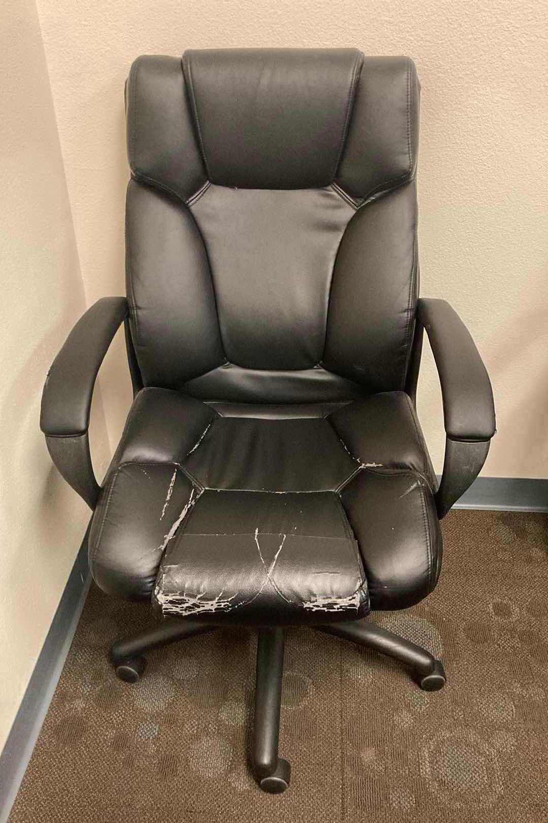 Photo 1 of ALERA BLACK SWIVEL OFFICE CHAIR & 2 BLUE STEELCASE SWIVEL OFFICE CHAIRS (3)