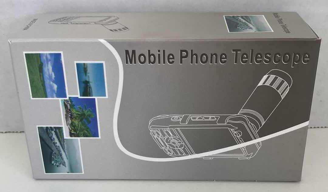 Photo 1 of UNIVERSAL CLIP LENS & MOBILE PHONE TELESCOPE W BLUETOOTH REMOTE SHUTTER