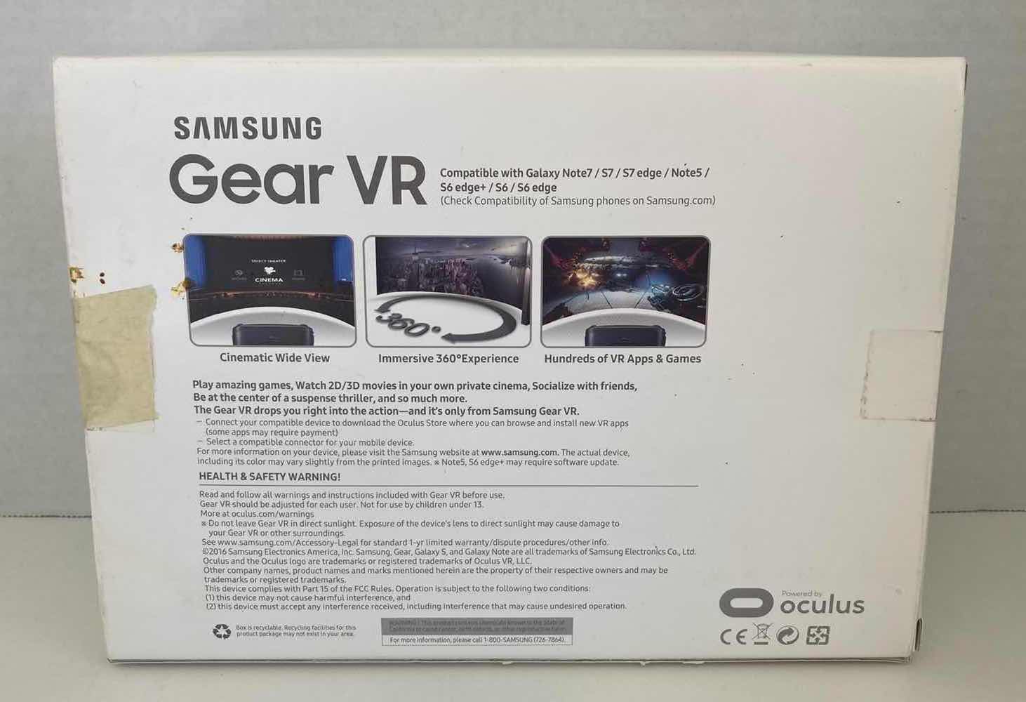 Photo 1 of SAMSUNG GEAR VR OCULUS MODEL SM-R323NBKAXAR