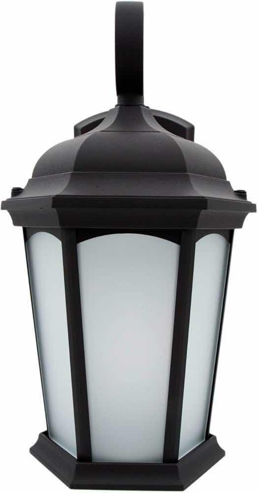 Photo 1 of MAXXIMA OUTDOOR 13W LED WALL LIGHT FIXTURE W FROST GLASS & SENSOR MODEL MEL-13100W 7.9” X 9.4” H14.3”