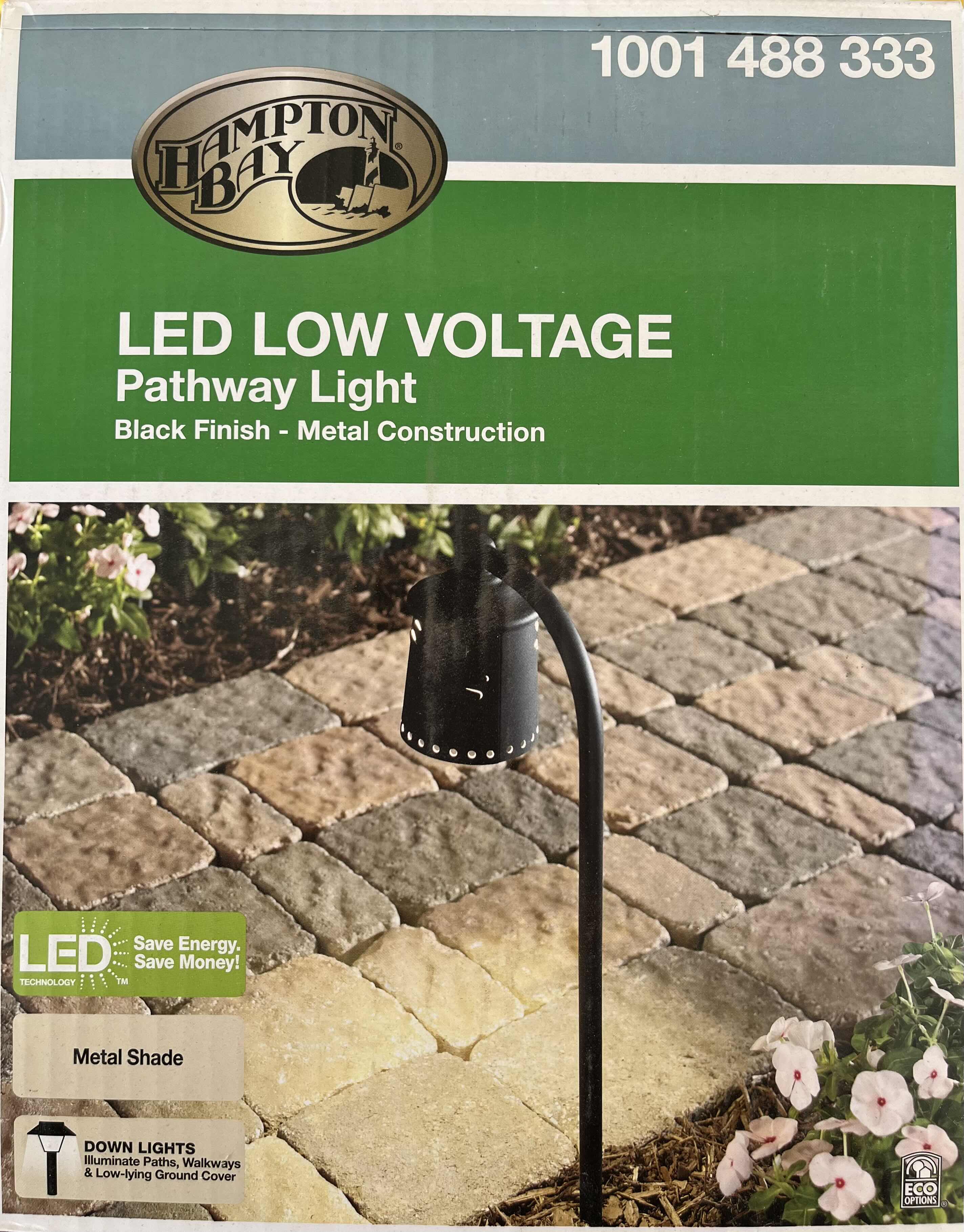 Photo 1 of HAMPTON BAY BLACK FINISH METAL OUTDOOR LOW VOLTAGE LED PATHWAY LIGHT