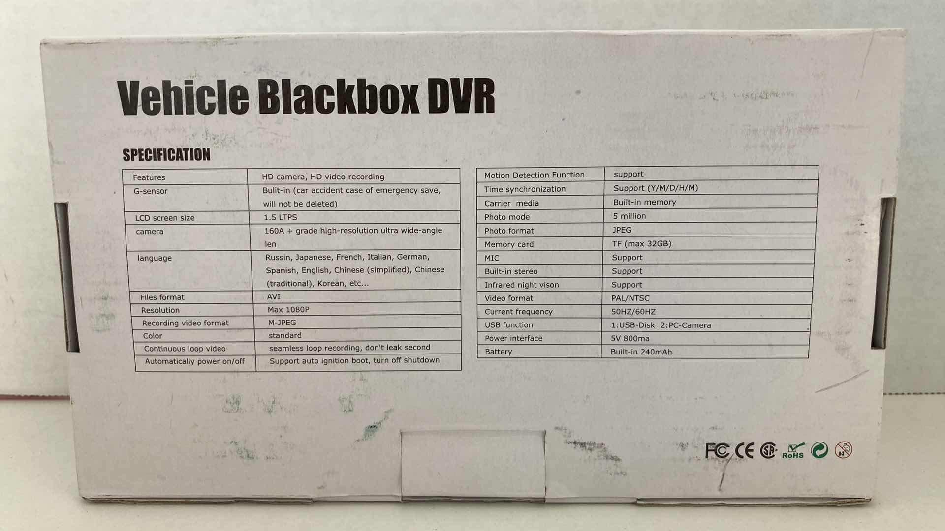 Photo 1 of VEHICLE BLACKBOX DVR DASHCAM