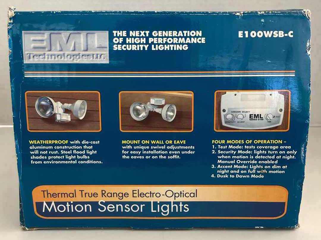 Photo 1 of EML HIGH PERFORMANCE MOTION SENSOR SECURITY LIGHTS