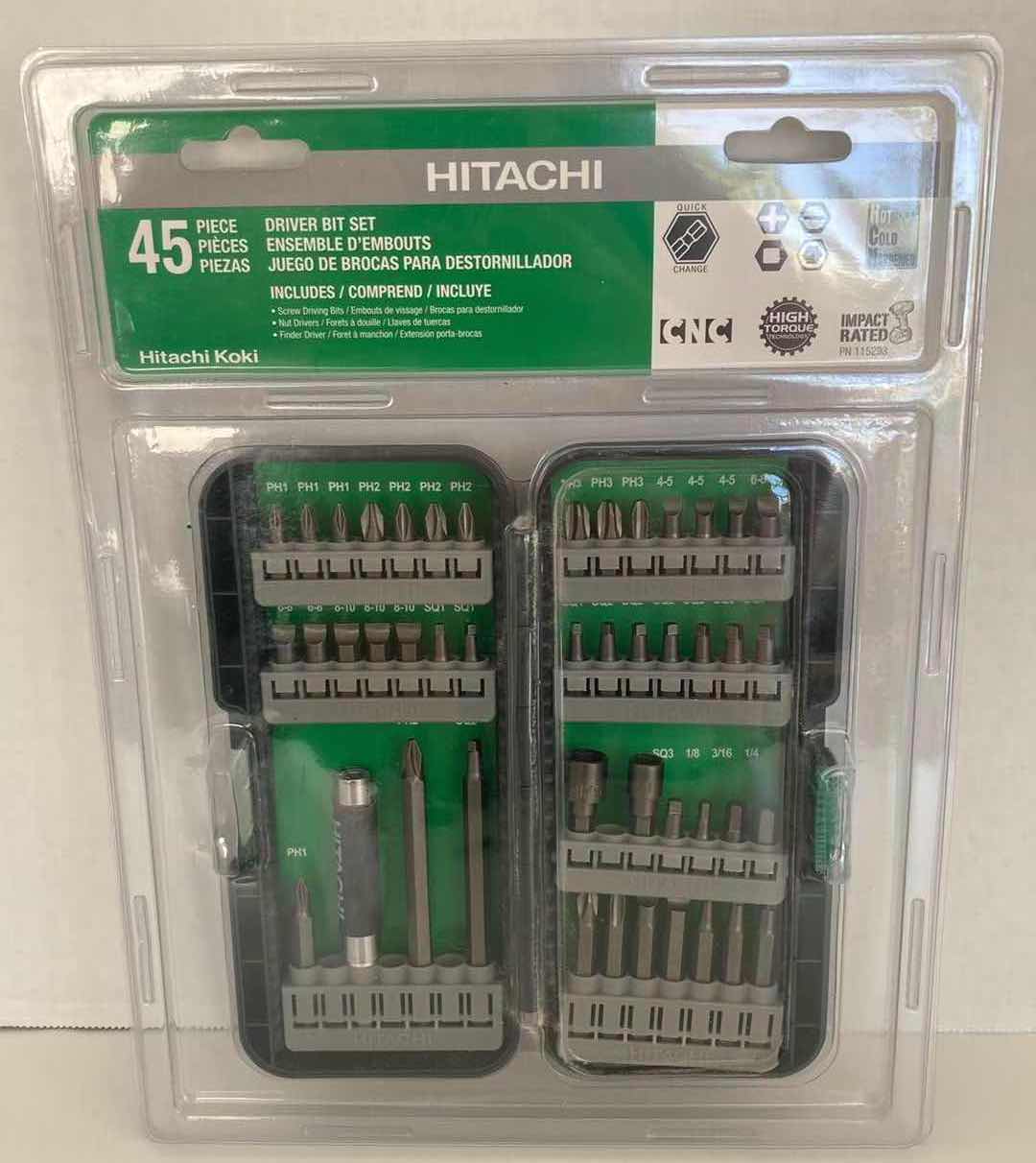 Photo 1 of HITACHI 45PC T-STEEL IMPACT RATED DRIVER BIT SET
