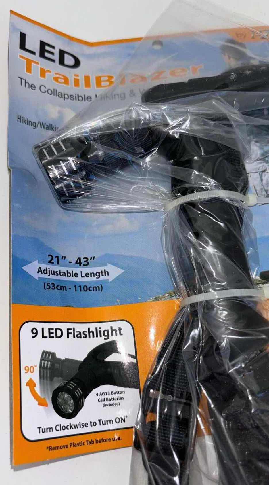 Photo 1 of  i-ZOOM LED TRAILBLAZER COLLAPSIBLE HIKING/WALKING STICK, ADJUSTABLE LENGTH 21”-43”