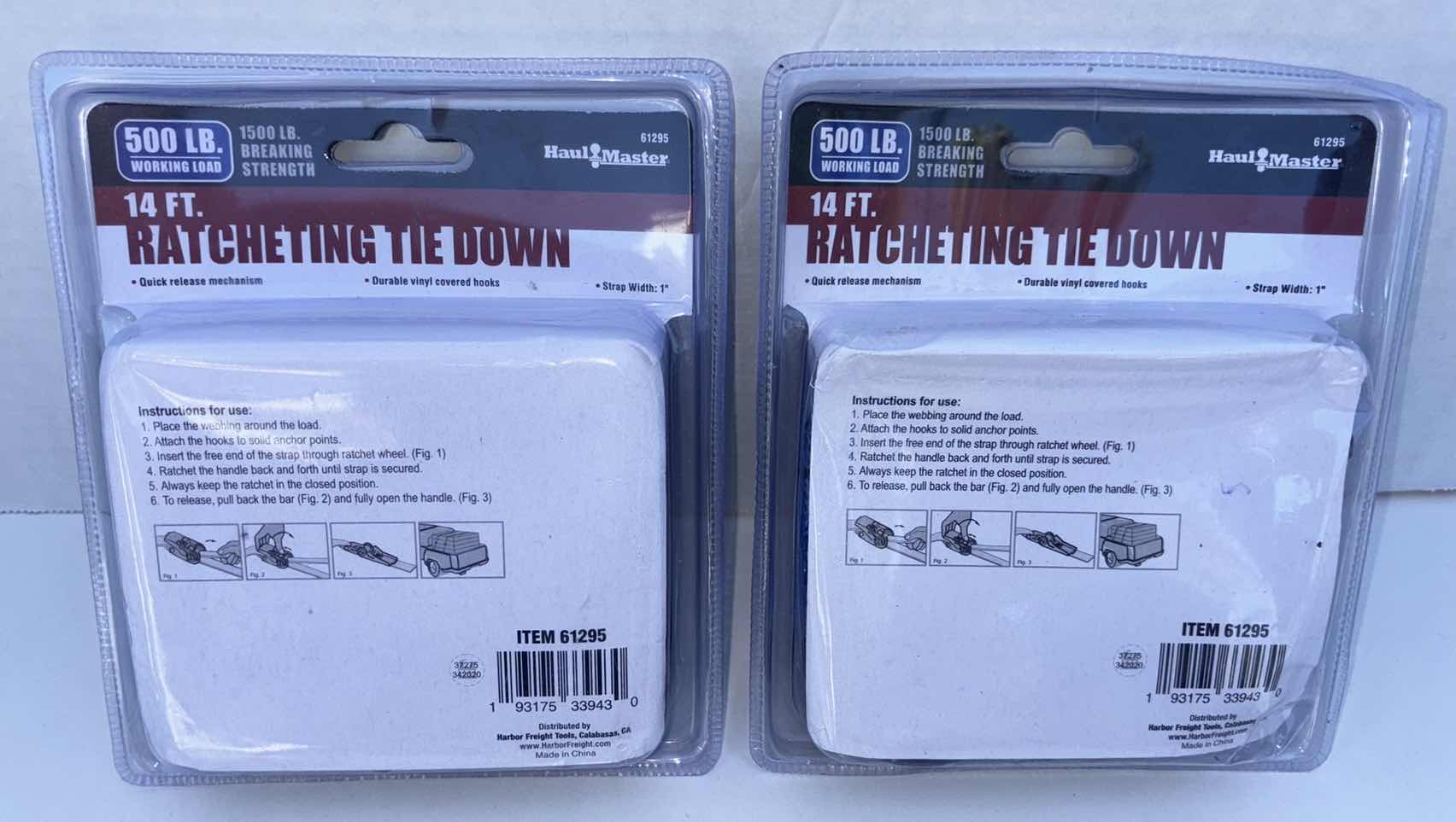 Photo 1 of HAUL MASTER 14FT RATCHETING TIE DOWN (2)