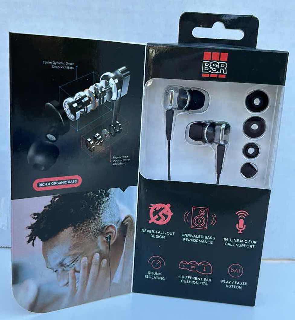 Photo 1 of AIKELA WIRELESS EARPHONES W CHARGING CASE & BSR STUDIO SERIES CORDED EARPHONES W INLINE MICROPHONE
