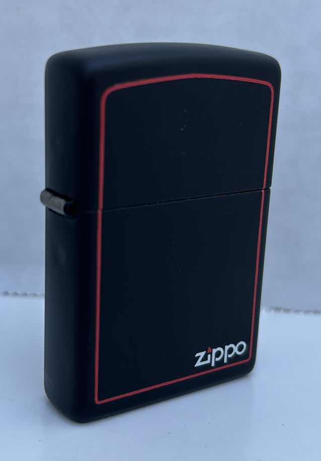 Photo 1 of ZIPPO SLIM BLACK MATTE BLU BUTANE LIGHTER
