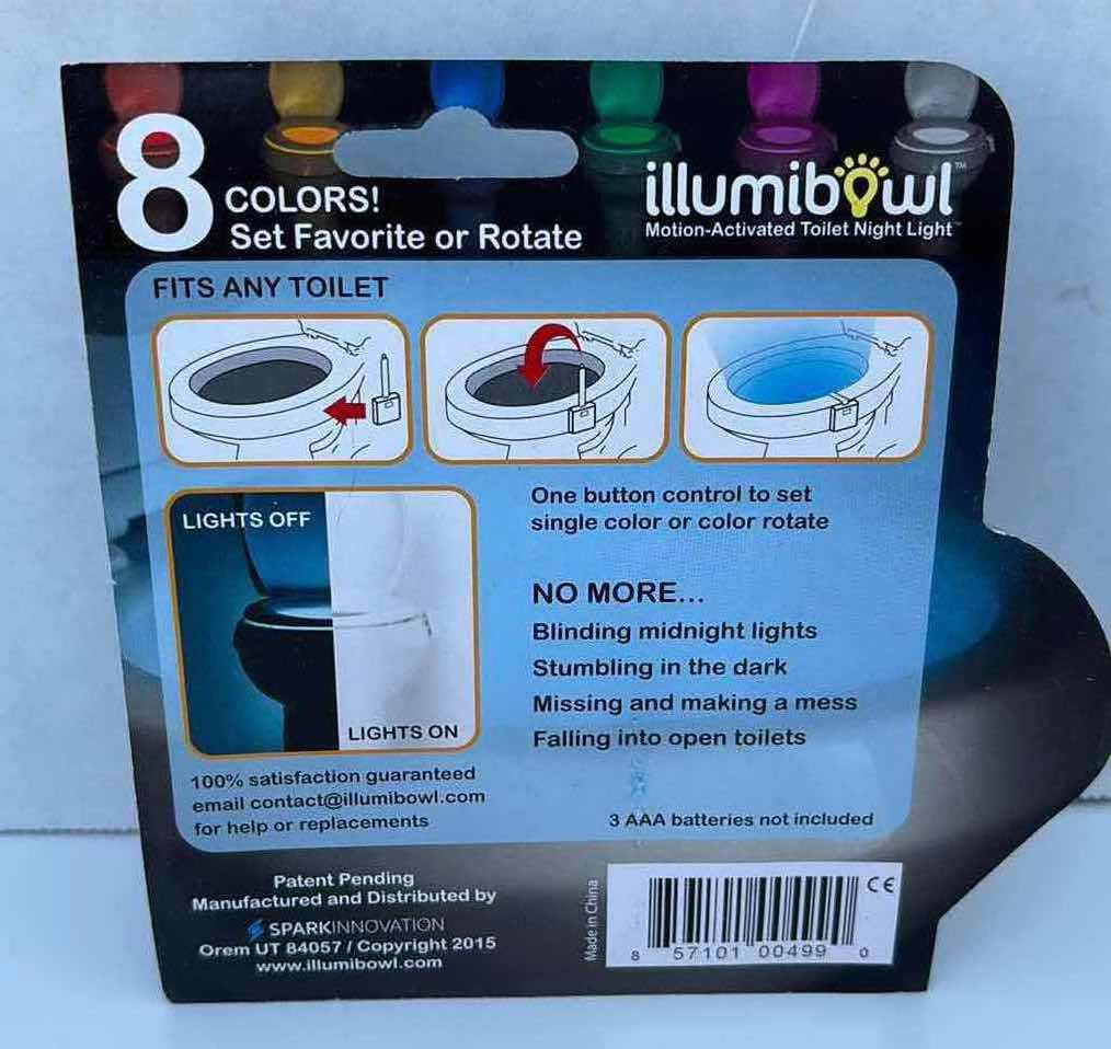 Photo 1 of NEW ILLUMIBOWL MOTION-ACTIVATED TOILET NIGHT LIGHT