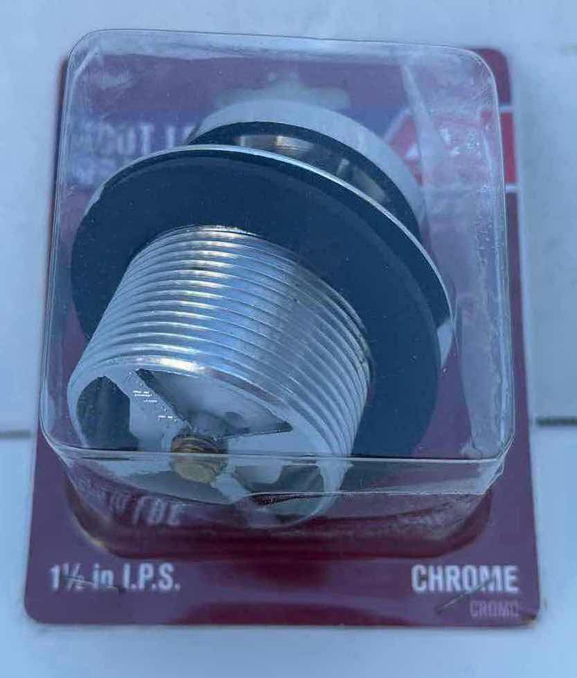 Photo 1 of NEW ACE HARDWARE CHROME FOOT LOK STOP DRAIN ASSEMBLY, 1.5” TIP TOE STYLE