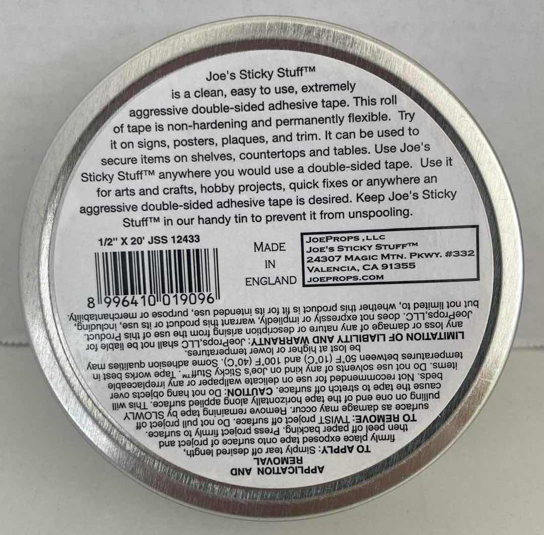 Photo 1 of JOES STICKY STUFF AGGRESSIVE PRESSURE-SENSITIVE ADHESIVE TAPE .5” X 240”