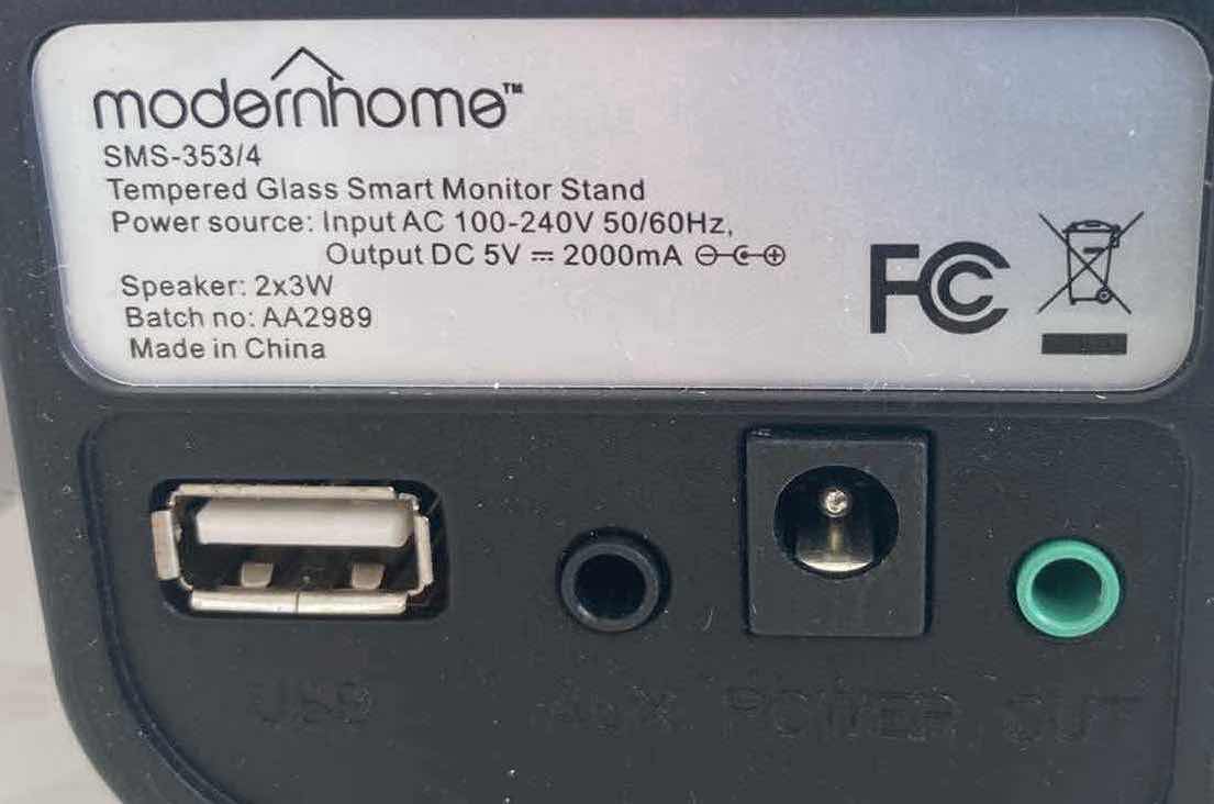 Photo 1 of MODERN HOME TEMPERED GLASS SMART MONITOR STAND MODEL SMS-353/4