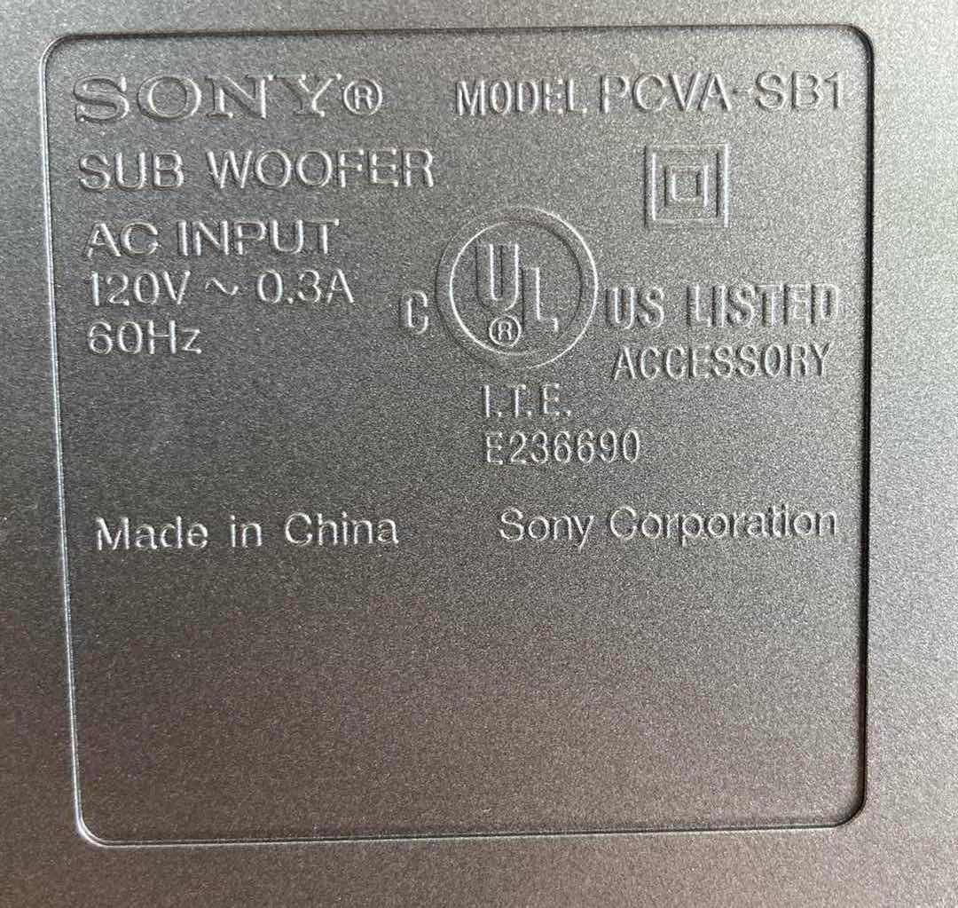Photo 1 of SONY VAIO SUB WOOFER MODEL PCVA-SB1