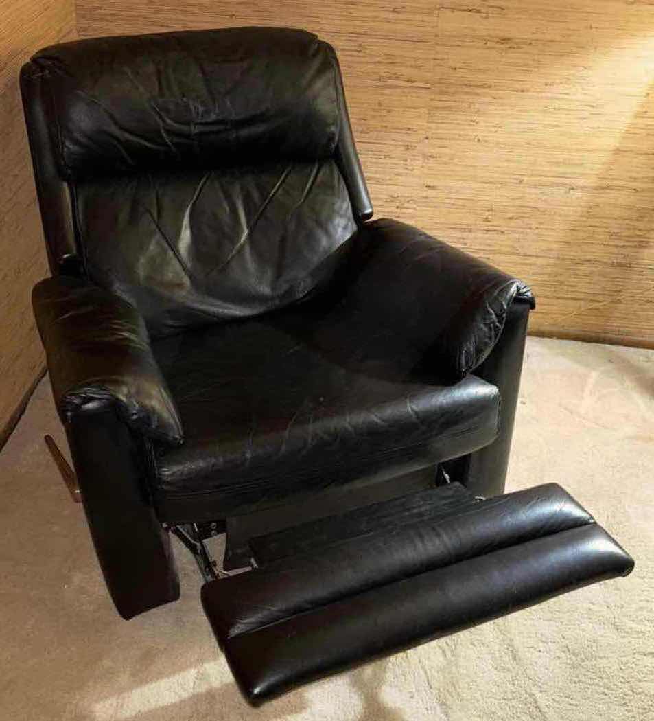 Photo 1 of BLACK FAUX LEATHER RECLINER 37” X 36” H38”