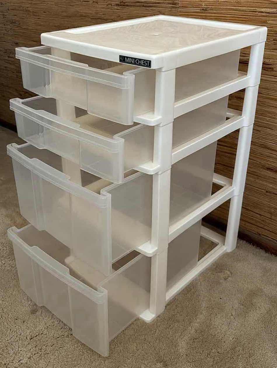Photo 1 of IRIS MINI CHEST PLASTIC STORAGE W 4 DRAWERS 16” X 12.5” H24.5”