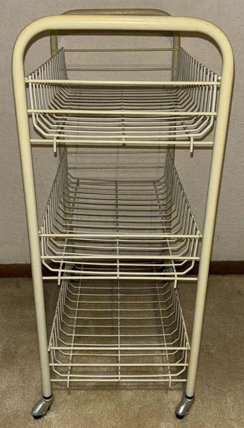 Photo 1 of 3-TIER ROLLING WIRE RACK 10.25” X 16.25” H25”