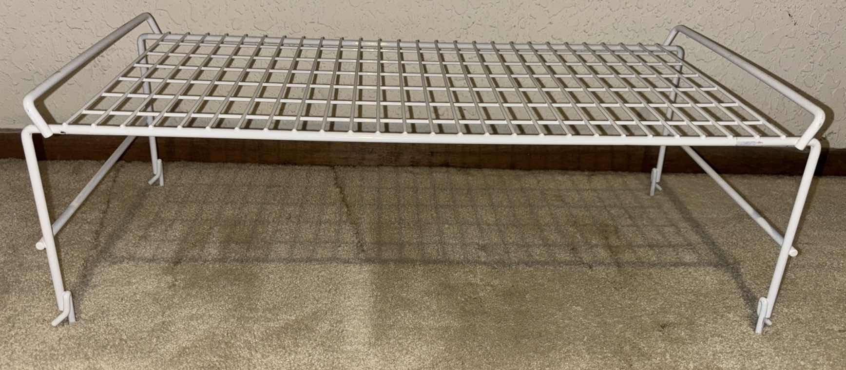 Photo 1 of 2 PC STACKABLE WIRE SHELVES (EACH SHELF 10.5” X 21.75” H7.5”)