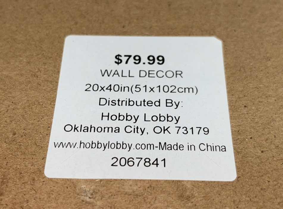 Photo 1 of GLITTER HORIZON FRAMED CANVAS WALL DECOR 1.5” X20” H40”