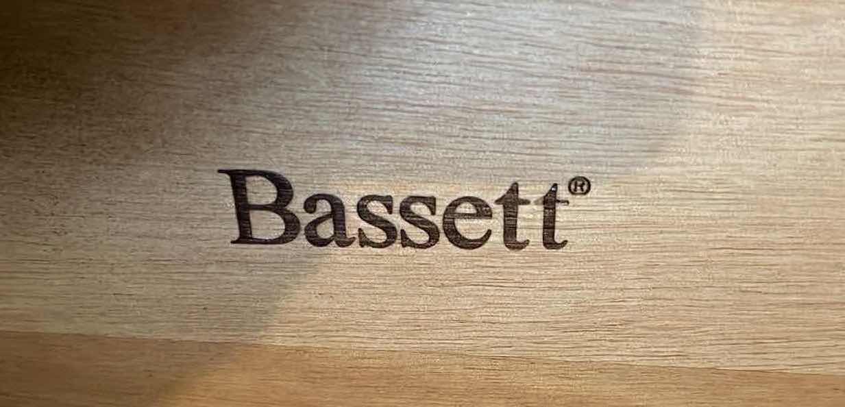 Photo 1 of BASSETT DARK WALNUT WOOD 9 DRAWER MULE CHEST DRESSER 52” X 19” H41”