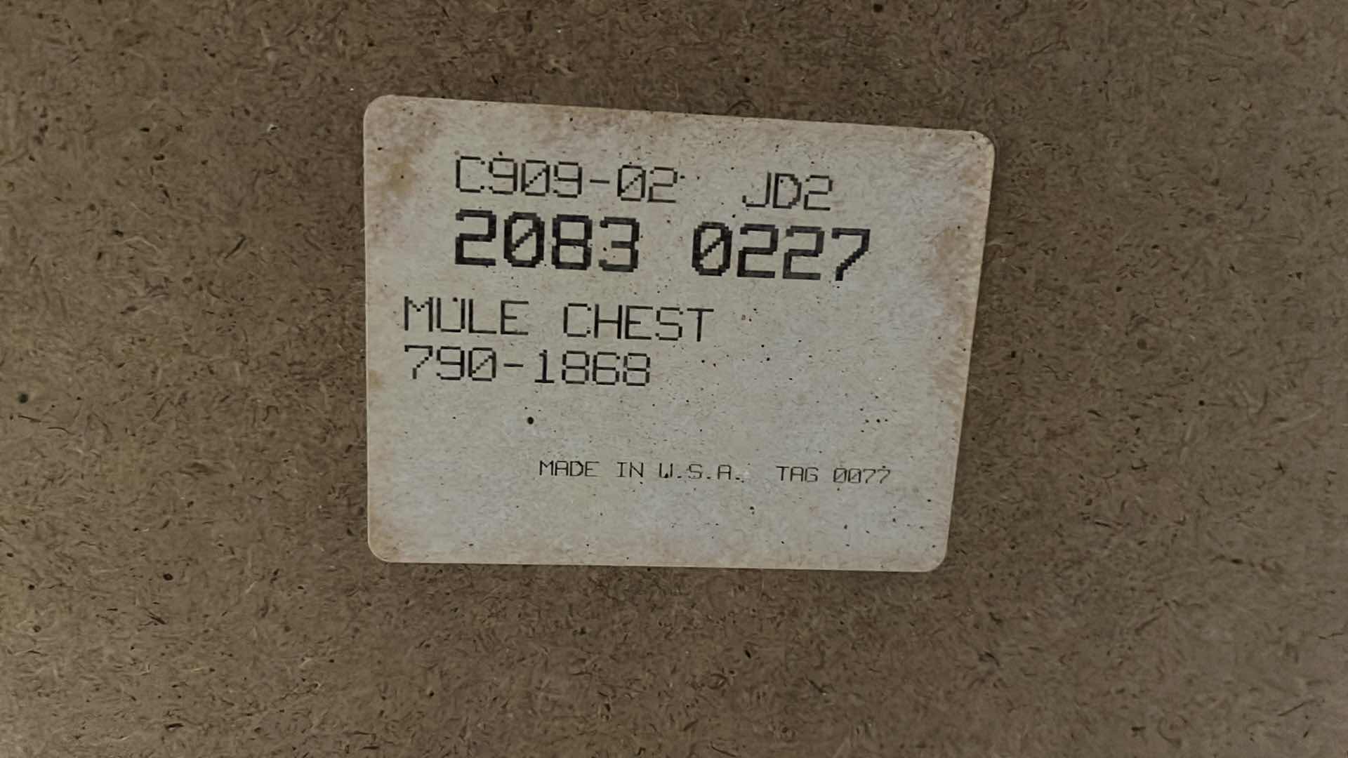 Photo 1 of BASSETT DARK WALNUT WOOD 9 DRAWER MULE CHEST DRESSER 52” X 19” H41”