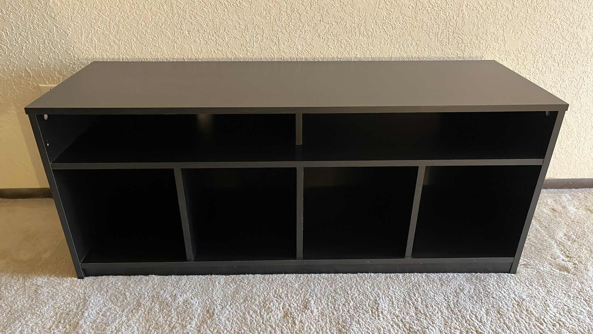 Photo 1 of MAINSTAYS TRUE BLACK OAK WOOD LAMINATE FINISH TV STAND ENTERTAINMENT CENTER 47.5” X 16” H20”