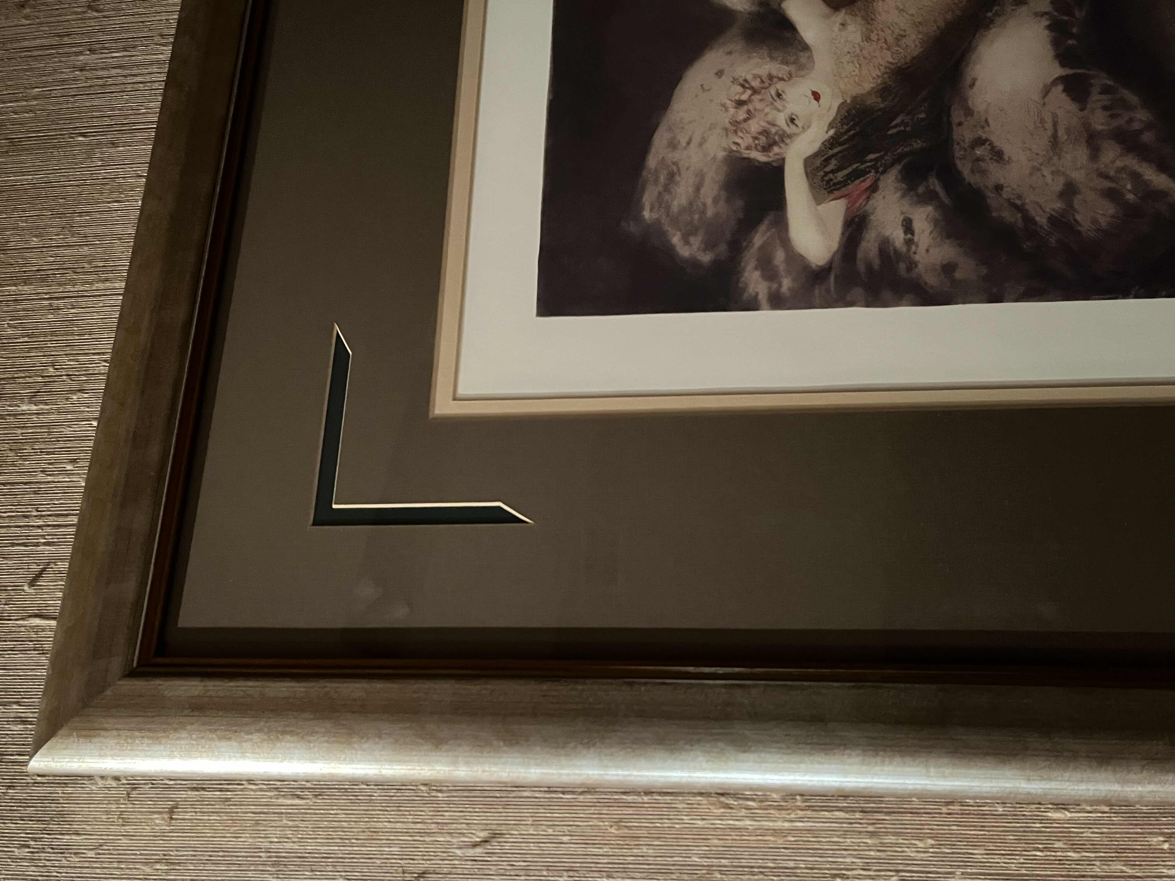 Photo 1 of GOLDEN VEIL FRAMED ARTWORK SIGNED BY LOUIS ICART YR1930 31.25” X 35.5”