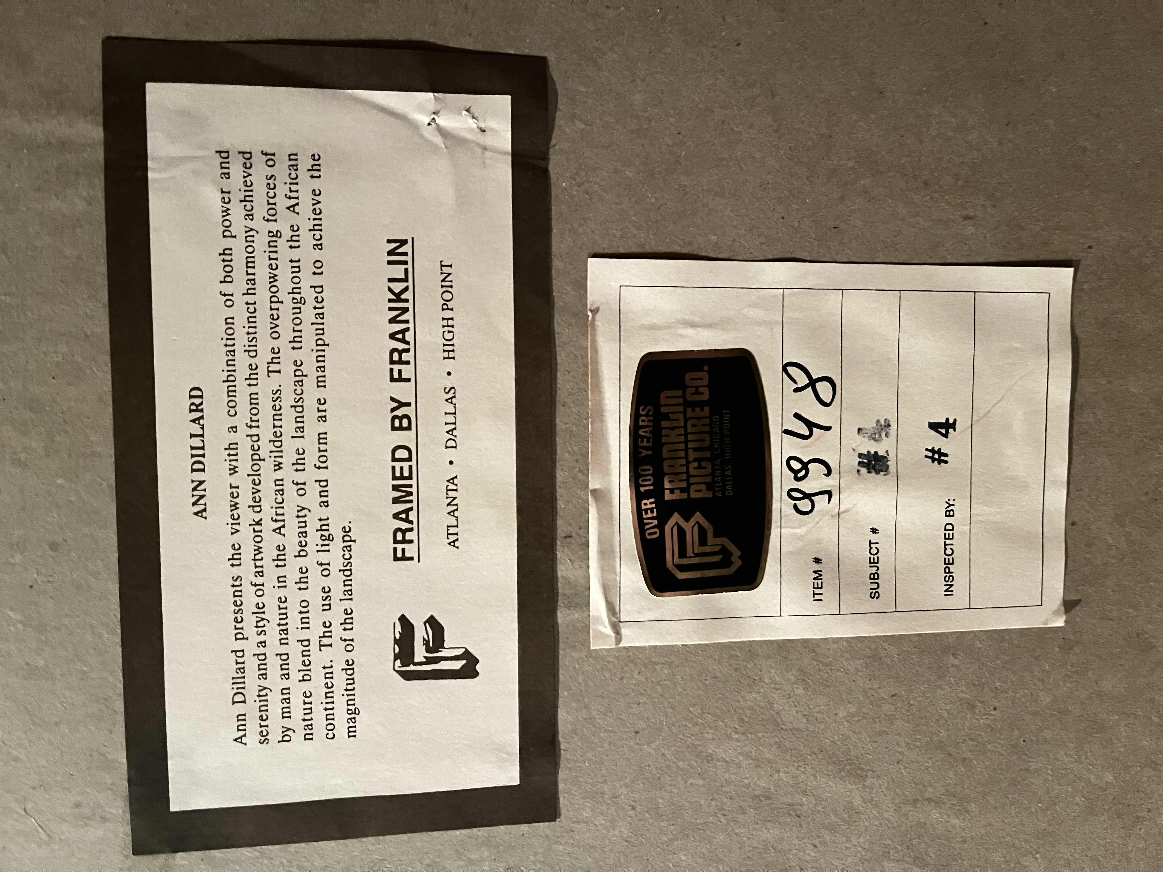 Photo 1 of JUNGLE SONG FRAMED ARTWORK BY ANN DILLARD FRANKLIN PICTURE CO 30” X 36”