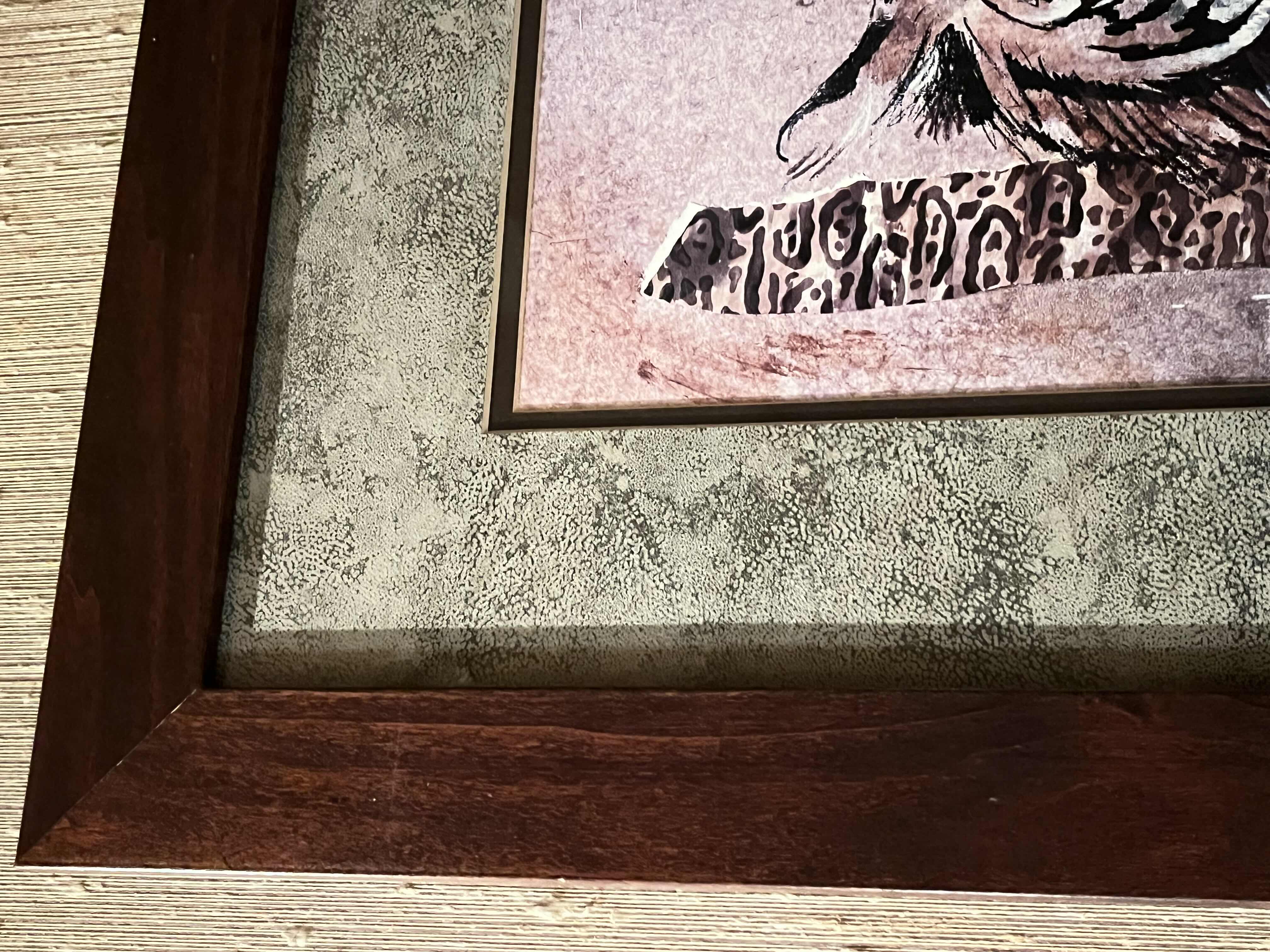 Photo 1 of JUNGLE SONG FRAMED ARTWORK BY ANN DILLARD FRANKLIN PICTURE CO 30” X 36”