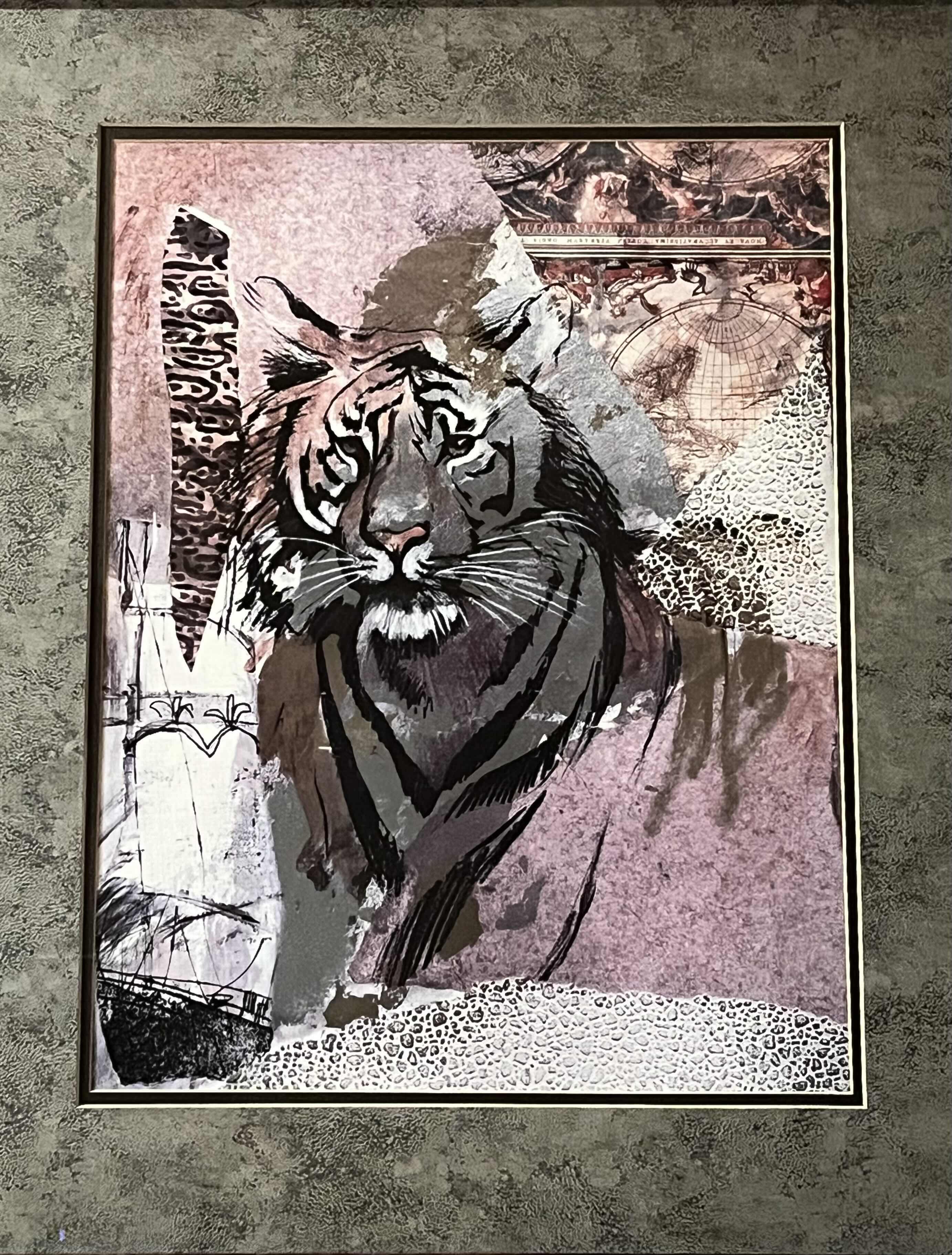 Photo 1 of JUNGLE SONG FRAMED ARTWORK BY ANN DILLARD FRANKLIN PICTURE CO 30” X 36”