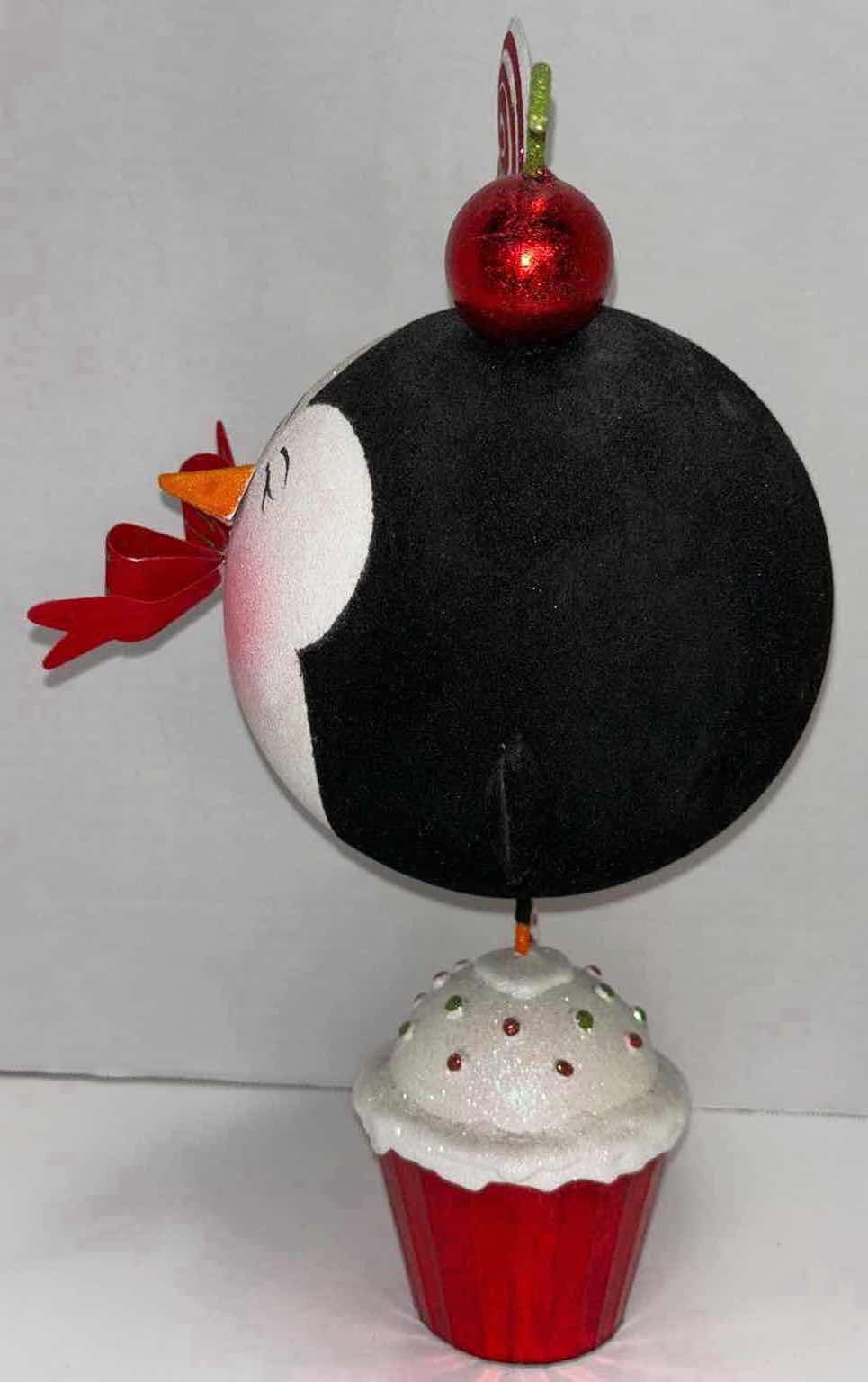 Photo 1 of PIER 1 CHRISTMAS PENGUIN/CUPCAKE GLITTER DECORATION H15.5”