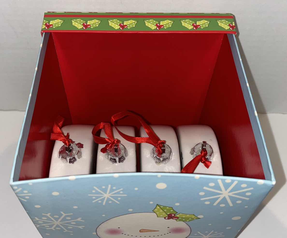 Photo 1 of SET OF 4 CERAMIC RECIPE ORNAMENTS/DECOR, HOLIDAY DESIGN ON FRONT/ RECIPE ON BACK