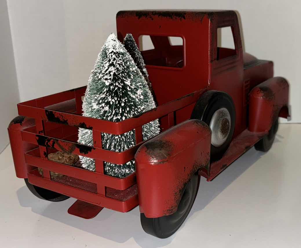 Photo 1 of VINTAGE STYLE METAL RED TRUCK 8.75” X 18” H9.25”