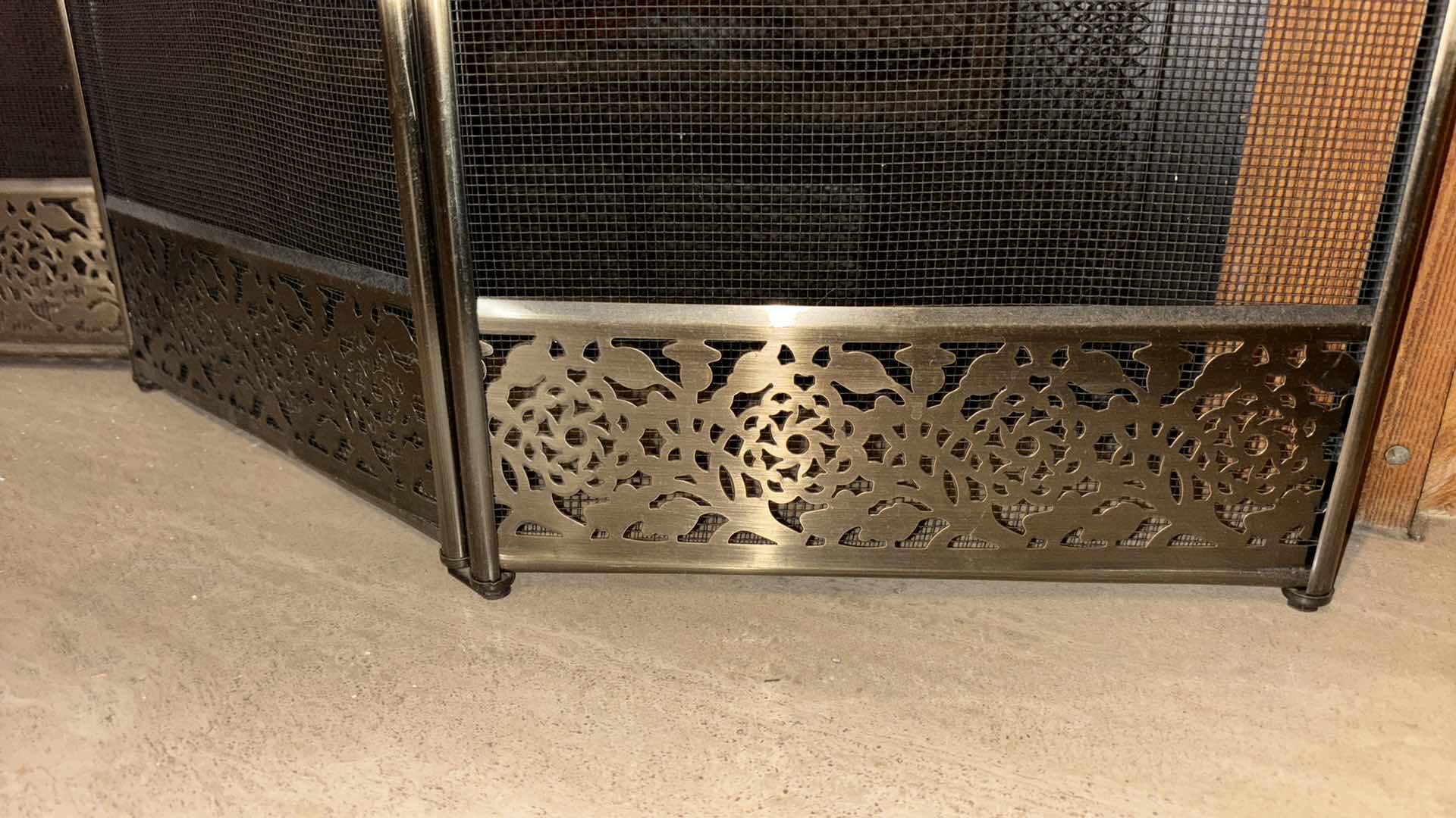Photo 1 of BRASS FINISH FREE STANDING FIREPLACE SCREEN