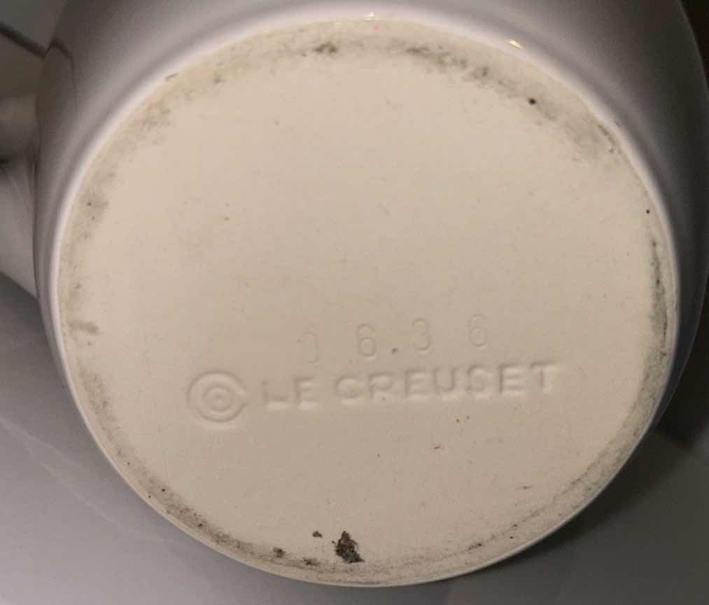 Photo 1 of LE CREUSET STONEWARE 9” PITCHER, 2 QUART