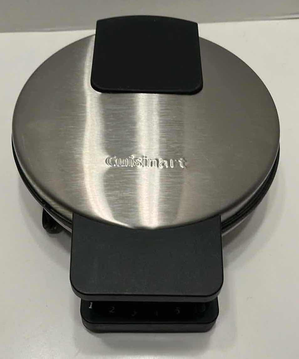 Photo 1 of CUISINART CLASSIC STAINLESS STEEL WAFFLE MAKER W BATTER PITCHER MODEL WMR-CA
