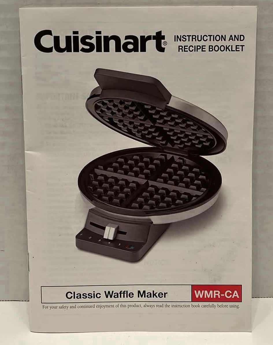 Photo 1 of CUISINART CLASSIC STAINLESS STEEL WAFFLE MAKER W BATTER PITCHER MODEL WMR-CA